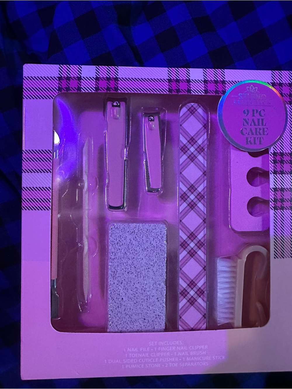 9-Piece Pink Nail Care Kit